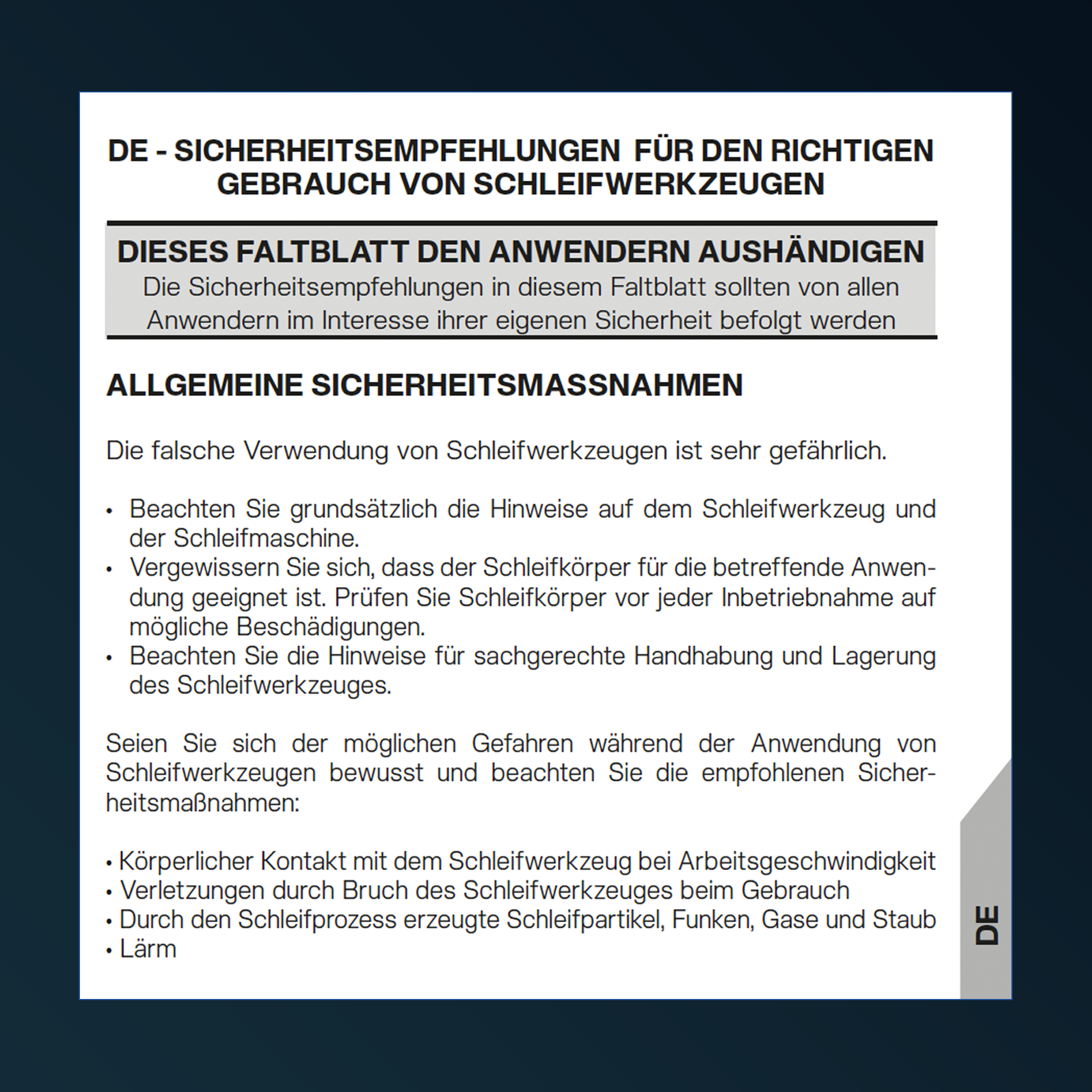 Sicherheitshinweise
